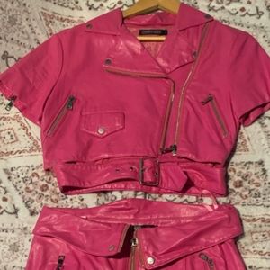 Pink Jacket and Skirt